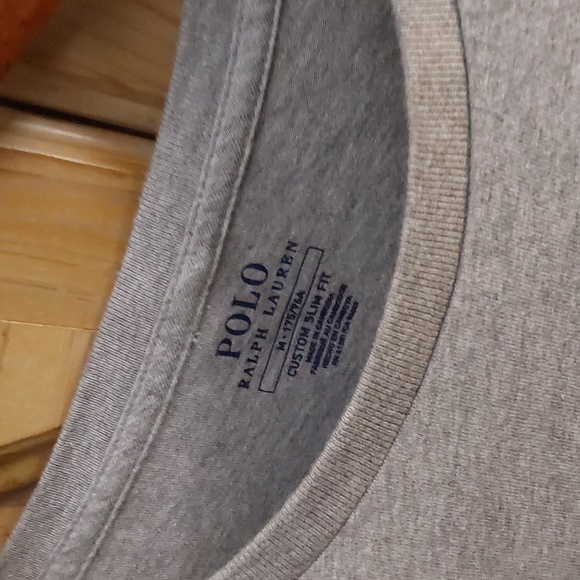 POLO RALPH LAUREN CUSTOM SLIM FIT TSHIRT SIZE M BLK/ GRAY - Picture 2 of 3